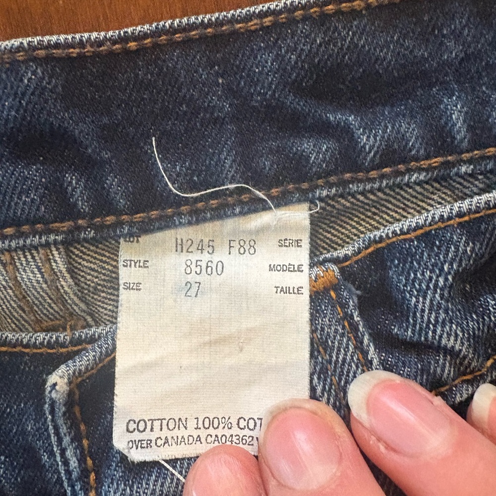 Women's Straight Leg Blue Jeans - Picture 4 of 4